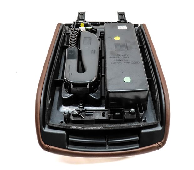 Thumbnail 9: 11-18 AUDI A8 S8 D4 4H REAR CENTER SEAT BACK CONSOLE ARMREST w/ MASSAGE (Brown)