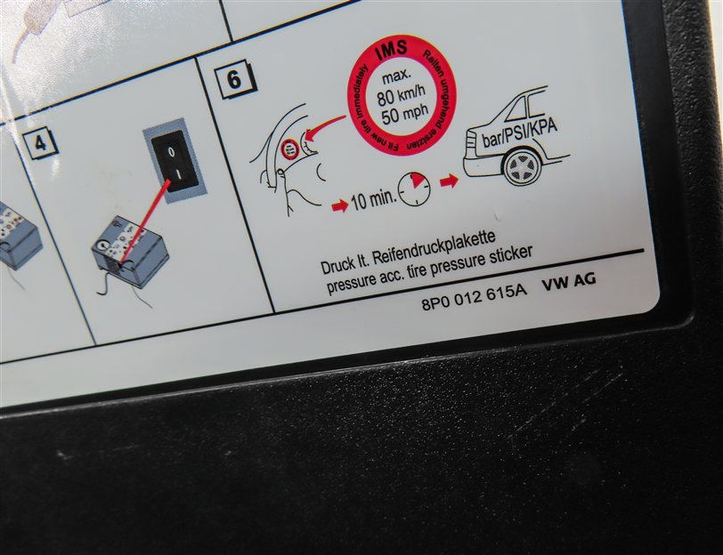 Thumbnail 6: 2016 AUDI A3 E-TRON (8V) EMERGENCY ROADSIDE SPARE TIRE AIR PUMP COMPRESSOR
