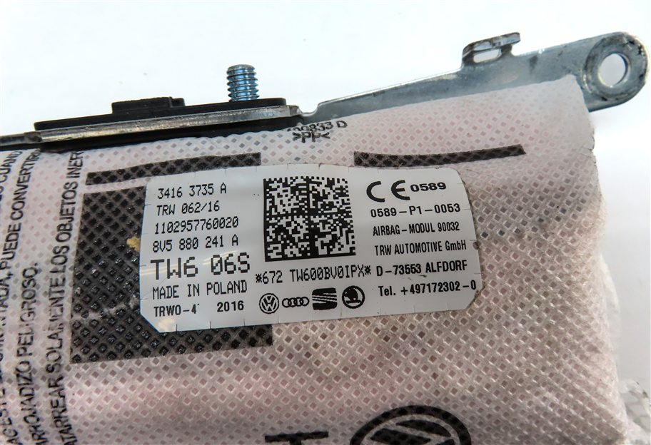 Thumbnail 5: 2016-2018 AUDI A3 E-TRON (8VF) FRONT LEFT DRIVER SEAT AIRBAG AIR BAG