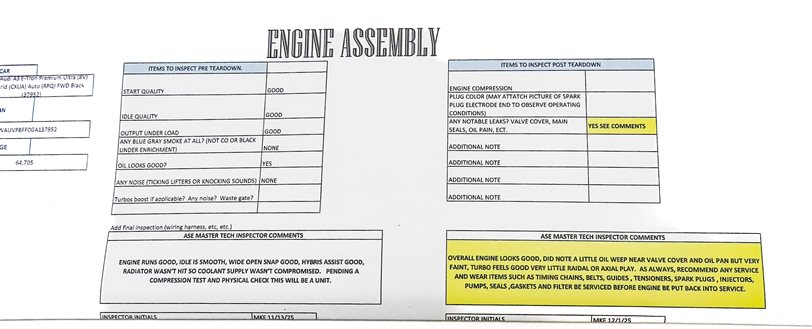 Thumbnail 7: 2016-2018 AUDI A3 E-TRON (8VF) HYBRID 1.4L CXUA ENGINE ASSEMBLY (64k)