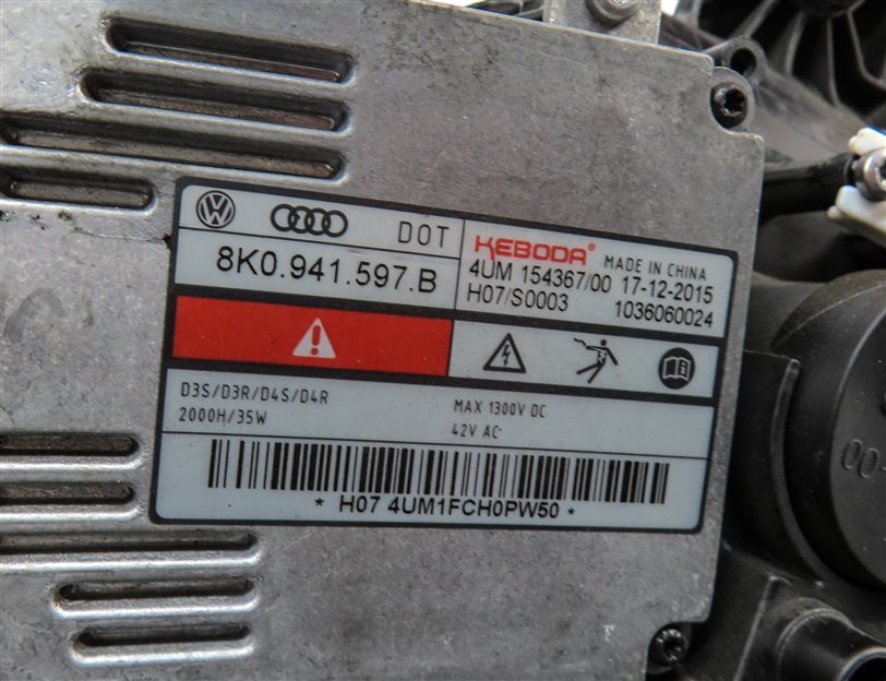 Thumbnail 8: 2015-2016 AUDI A3 (8V) LEFT DRIVER XENON HID HEADLIGHT LIGHT LAMP (8Q3 NON AFS)