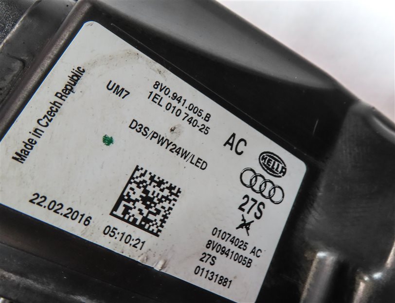 Thumbnail 9: 2015-2016 AUDI A3 (8V) LEFT DRIVER XENON HID HEADLIGHT LIGHT LAMP (8Q3 NON AFS)