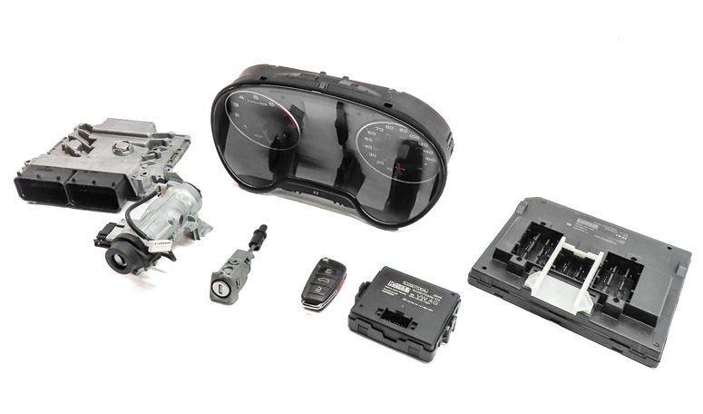 2016 AUDI A3 (8V) 1.8L CNSB TURBO ENGINE ECM BCM IMMOBILIZER MODULE LOCK KEY SET