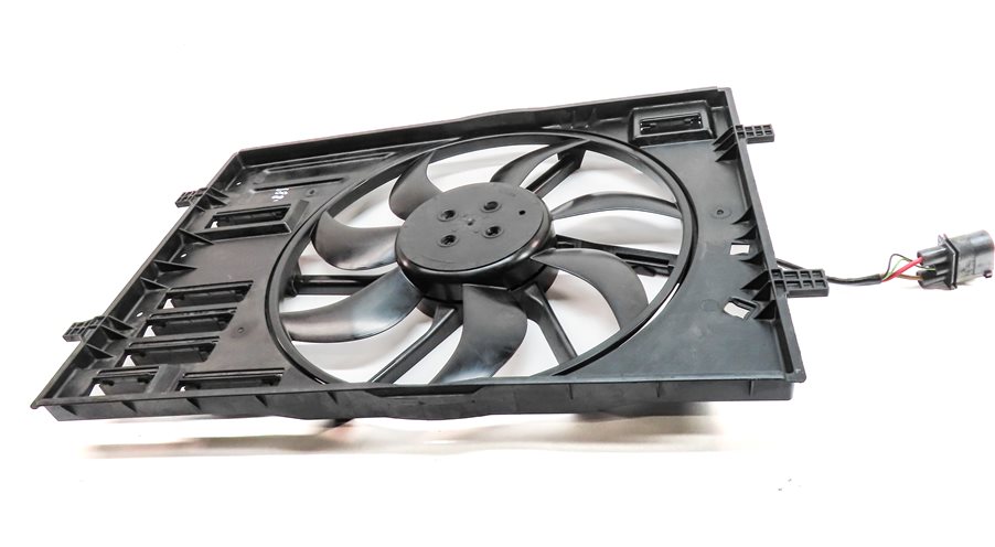 Thumbnail 2: 15-16 AUDI A3 (8V) 1.8L TURBO ENGINE RADIATOR COOLING FAN & SHROUD ASSEMBLY