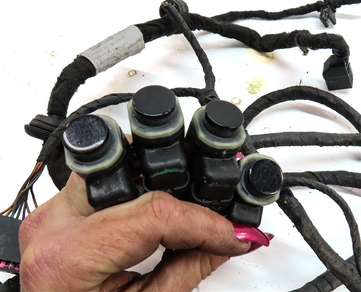 Thumbnail 6: 12 AUDI A7 C7 4G8 REAR PARK ASSIST PDC DISTANCE CONTROL WIRE SENSOR SET (Black)