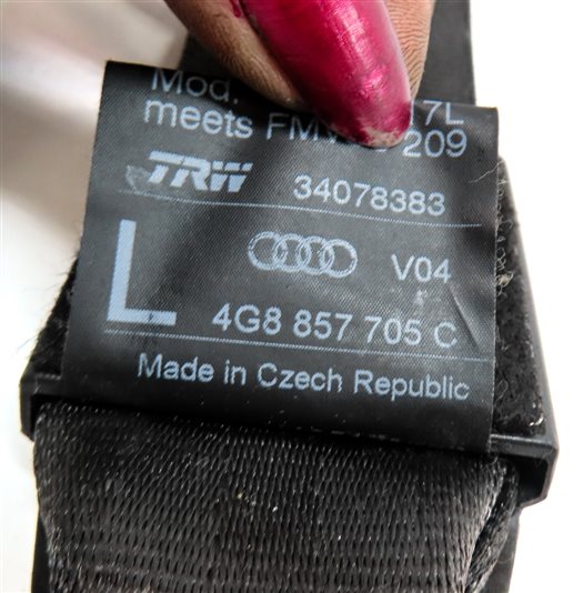 Thumbnail 6: 12-18 AUDI A7 S7 RS7 (C7) FRONT LEFT DRIVER SEATBELT SEAT BELT RETRACTOR 