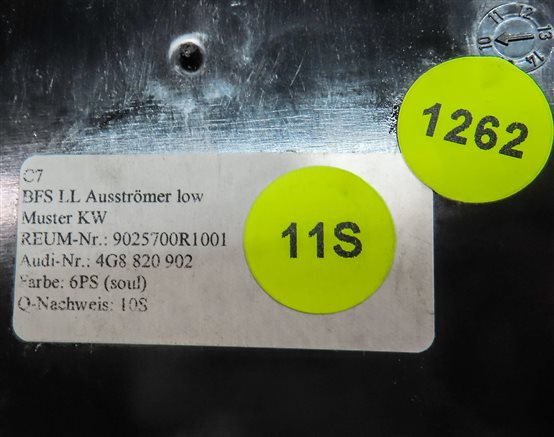Thumbnail 8: 2012 AUDI A7 (C7 4G8) FRONT RIGHT PASSENGER DASH HEAT AIR AC HVAC VENT 