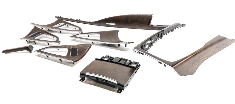 2012 AUDI A7 (C7 4G8) INTERIOR DASH DOOR CENTER CONSOLE WOOD TRIM SET/8 (Ash)