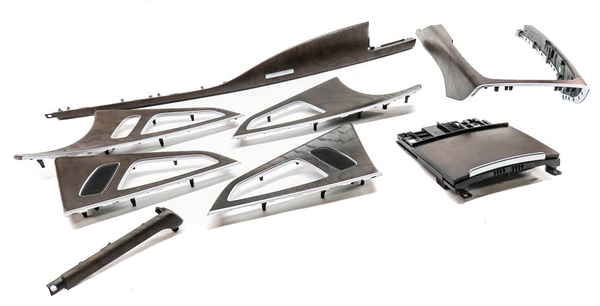 Thumbnail 3: 2012 AUDI A7 (C7 4G8) INTERIOR DASH DOOR CENTER CONSOLE WOOD TRIM SET/8 (Ash)