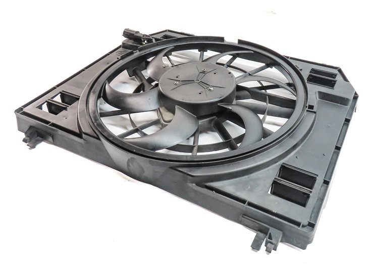 Thumbnail 1: 13-16 RANGE ROVER SPORT (L405 L494) CONDENSER ELECTRIC COOLING FAN & SHROUD