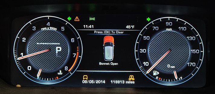 Thumbnail 2: 2013-2016 RANGE ROVER (L405) SPEEDOMETER INSTRUMENT GAUGE CLUSTER (106k)