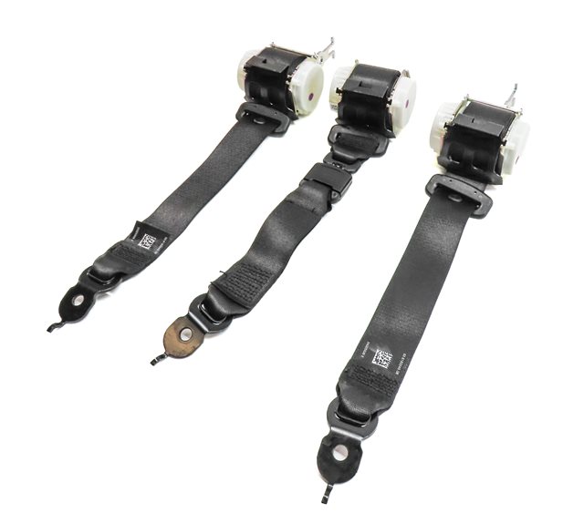 Thumbnail 1: 2013 BMW 535I (F10) REAR LEFT CENTER RIGHT SEAT SEATBELT RETRACTOR SET/3 (Black)