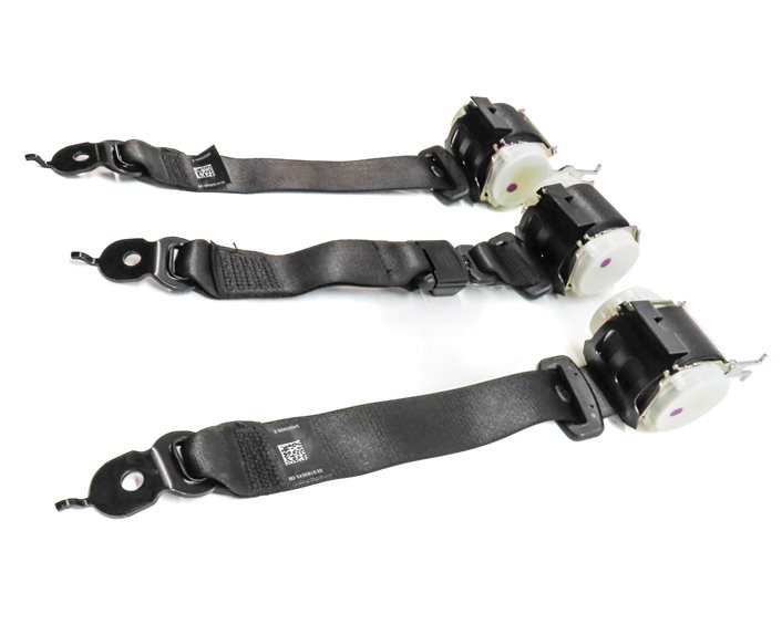 Thumbnail 3: 2013 BMW 535I (F10) REAR LEFT CENTER RIGHT SEAT SEATBELT RETRACTOR SET/3 (Black)