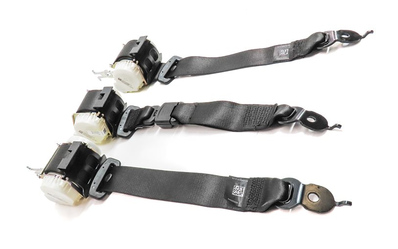 Thumbnail 4: 2013 BMW 535I (F10) REAR LEFT CENTER RIGHT SEAT SEATBELT RETRACTOR SET/3 (Black)