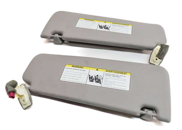 Thumbnail 6: 2010-2016 BMW 528i 535i 550i (F10) FRONT LEFT & RIGHT SUNVISOR SHADE SET (Gray)