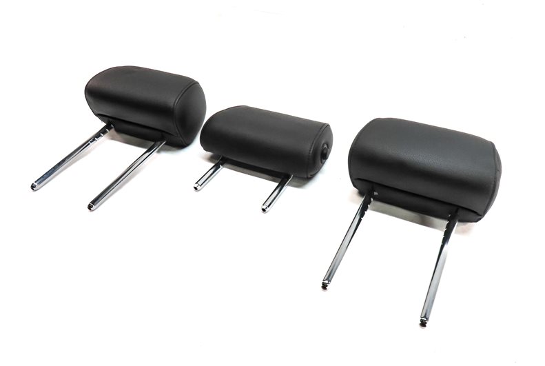 11-13 BMW 5 SERIES GT (F07 F10) REAR LEFT CENTER RIGHT SEAT HEADREST SET (BLACK)