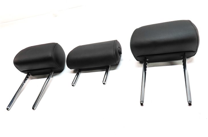 Thumbnail 2: 11-13 BMW 5 SERIES GT (F07 F10) REAR LEFT CENTER RIGHT SEAT HEADREST SET (BLACK)