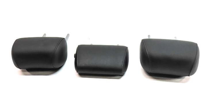 Thumbnail 5: 11-13 BMW 5 SERIES GT (F07 F10) REAR LEFT CENTER RIGHT SEAT HEADREST SET (BLACK)
