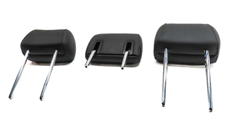 Thumbnail 8: 11-13 BMW 5 SERIES GT (F07 F10) REAR LEFT CENTER RIGHT SEAT HEADREST SET (BLACK)
