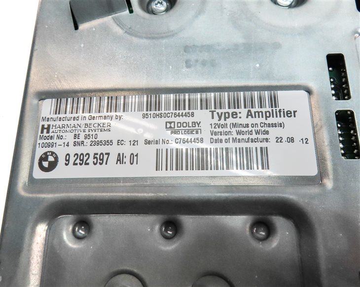 Thumbnail 6: 11-14 BMW 5 6 SERIES M5 M6 (F06 F10 F12 F13) STEREO HARMAN AUDIO AMP AMPLIFIER
