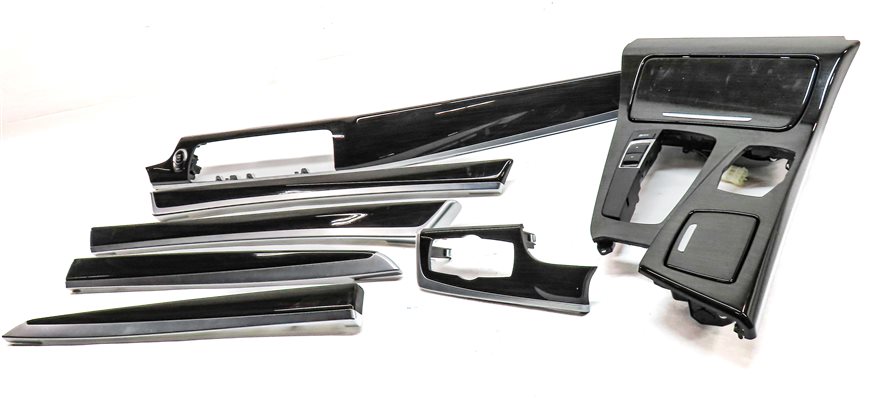 Thumbnail 2: 2013 BMW 535I (F10) INTERIOR DASH DOOR CENTER CONSOLE WOOD TRIM SET/7 (Fineline)