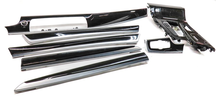Thumbnail 3: 2013 BMW 535I (F10) INTERIOR DASH DOOR CENTER CONSOLE WOOD TRIM SET/7 (Fineline)