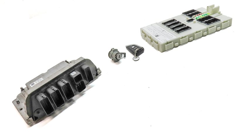 Thumbnail 3: 2016-2018 BMW X1 X2 (F39 F48) MINI COOPER CLUBMAN 2.0L DME BCM MODULE KEY SET