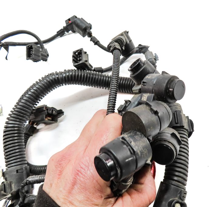 Thumbnail 4: 08 PORSCHE CAYENNE 957 FRONT PARK ASSIST PDC DISTANCE CONTROL WIRE SENSOR SET/6