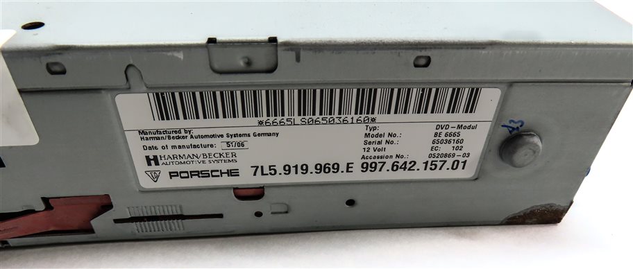 Thumbnail 8: 06-10 PORSCHE 911 BOXSTER CAYENNE CAYMAN 987 955 NAVIGATION DVD PLAYER HEAD UNIT