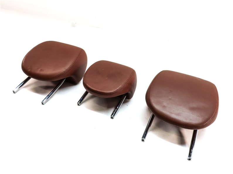 2008 PORSCHE CAYENNE (957) REAR LEFT CENTER RIGHT SEAT HEADREST SET/3 (Chestnut)