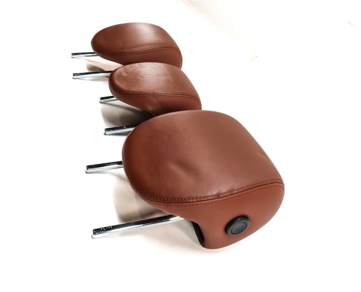 Thumbnail 3: 2008 PORSCHE CAYENNE (957) REAR LEFT CENTER RIGHT SEAT HEADREST SET/3 (Chestnut)