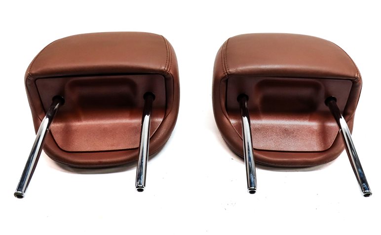 Thumbnail 9: 08 PORSCHE CAYENNE 957 FRONT SEAT LOGO EMBOSSED HEADREST SET/2 (Chestnut)