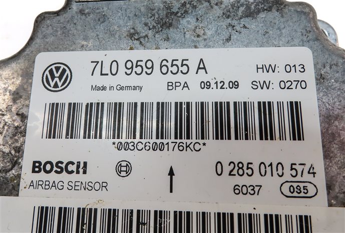 Thumbnail 5: 2008-2010 PORSCHE CAYENNE (957) PRIMARY SRS BAG CONTROL MODULE