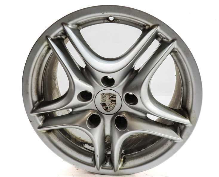 Thumbnail 2: 2008 PORSCHE CAYENNE (957) 18X8 INCH 5 DOUBLE SPOKE ALLOY WHEEL RIM