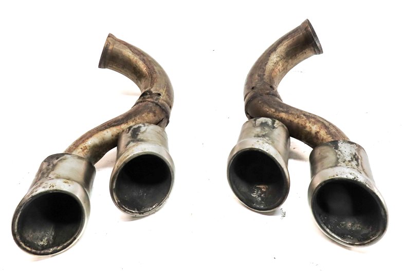 Thumbnail 5: 08-10 PORSCHE CAYENNE 957 REAR MUFFLER EXHAUST HOSE PIPE TIP SET/2