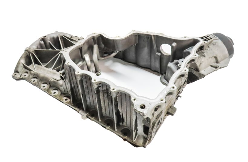 08-10 PORSCHE CAYENNE (957) 4.8L TWIN TURBO ENGINE UPPER MOTOR OIL FLUID PAN