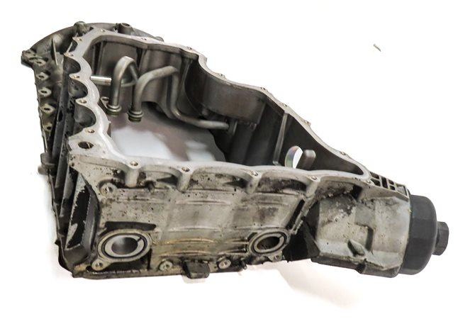 Thumbnail 5: 08-10 PORSCHE CAYENNE (957) 4.8L TWIN TURBO ENGINE UPPER MOTOR OIL FLUID PAN