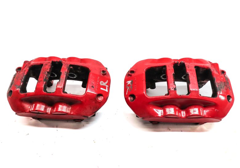 Thumbnail 10: 04-10 PORSCHE CAYENNE 955 957 4.5L 4.8L TURBO BRAKE CALIPER SET/4 (BREMBO) (RED)