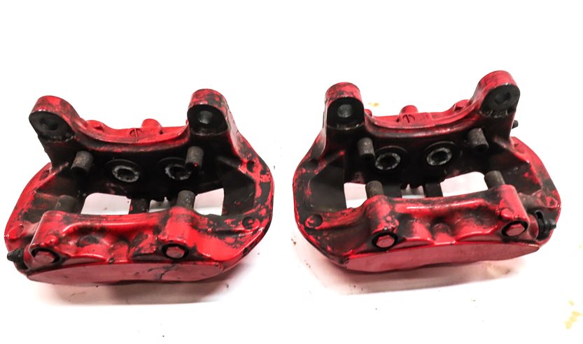Thumbnail 12: 04-10 PORSCHE CAYENNE 955 957 4.5L 4.8L TURBO BRAKE CALIPER SET/4 (BREMBO) (RED)