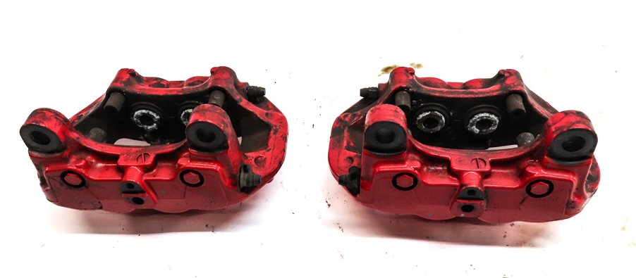 Thumbnail 13: 04-10 PORSCHE CAYENNE 955 957 4.5L 4.8L TURBO BRAKE CALIPER SET/4 (BREMBO) (RED)