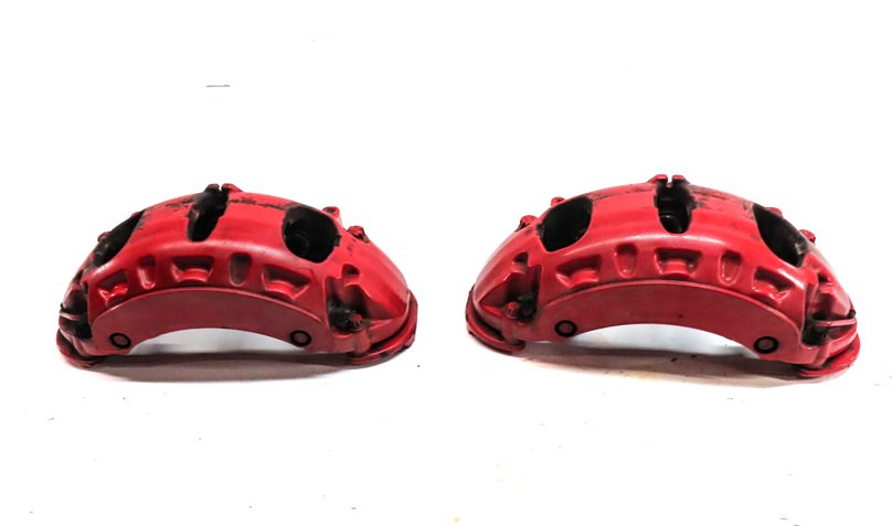 Thumbnail 4: 04-10 PORSCHE CAYENNE 955 957 4.5L 4.8L TURBO BRAKE CALIPER SET/4 (BREMBO) (RED)