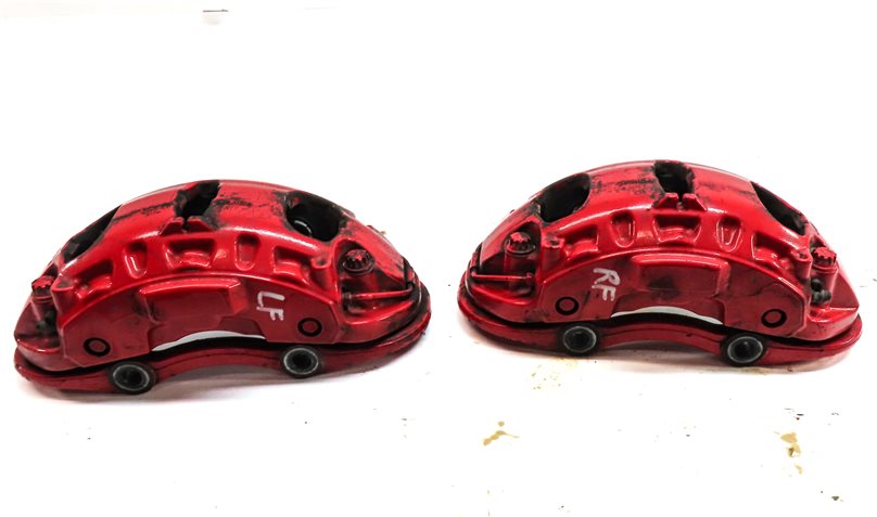 Thumbnail 5: 04-10 PORSCHE CAYENNE 955 957 4.5L 4.8L TURBO BRAKE CALIPER SET/4 (BREMBO) (RED)