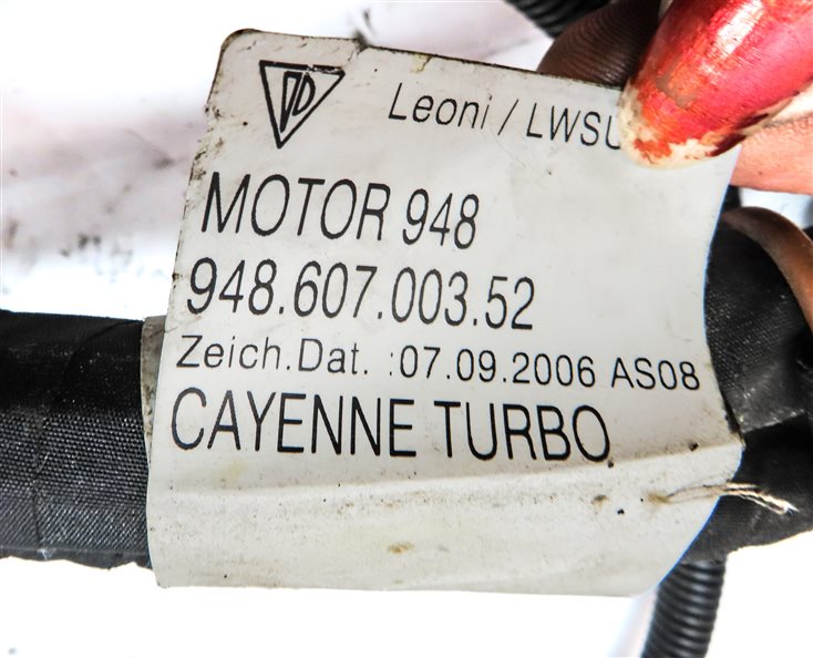 Thumbnail 12: 2008 PORSCHE CAYENNE (957) 4.8L TURBO (M48.51) ENGINE MOTOR WIRE WIRING HARNESS