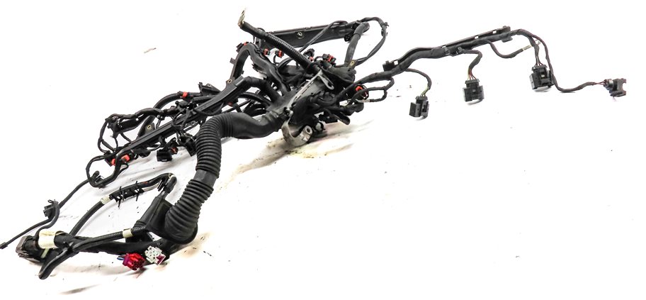 Thumbnail 2: 2008 PORSCHE CAYENNE (957) 4.8L TURBO (M48.51) ENGINE MOTOR WIRE WIRING HARNESS