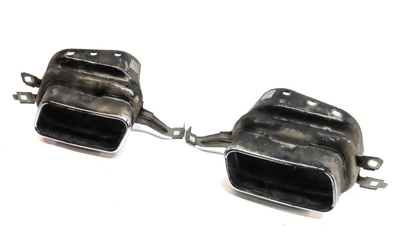 2013-2015 BMW 750i (F01 F02) LEFT & RIGHT REAR EXHAUST TIP SET-2