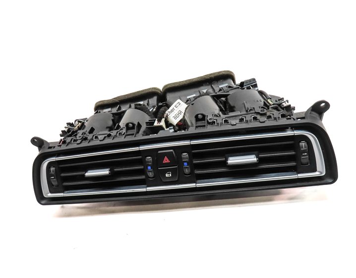 Thumbnail 2: 15 BMW 750LI (F01) FRONT CENTER DASH HEAT AIR AC DUAL VENT w/HAZARD LOCK SWITCH