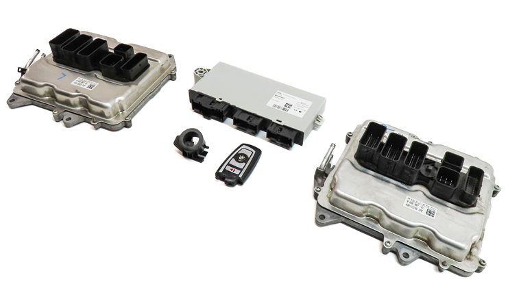 2015 BMW 750LI (F01) 4.4L (N63) ENGINE CAS4 DME IMMOBILIZER MODULE KEY SET/5