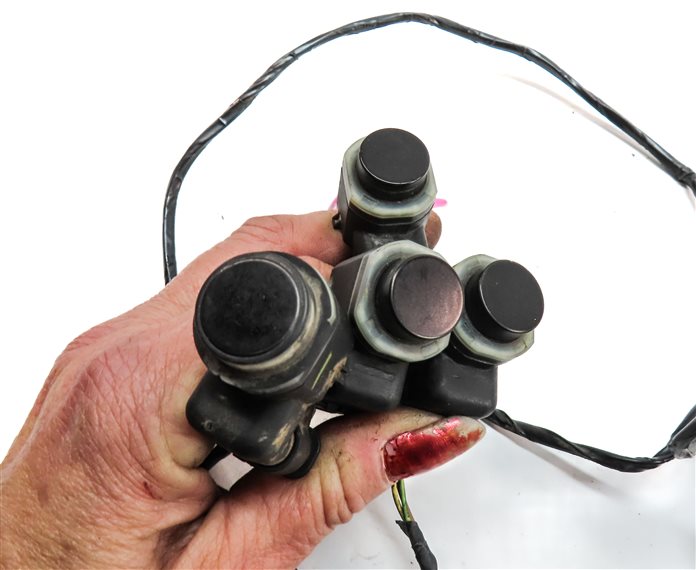 Thumbnail 4: 14 BMW X3 (F25) REAR PARK ASSIST PDC DISTANCE CONTROL WIRE SENSOR SET/4 (BLACK)