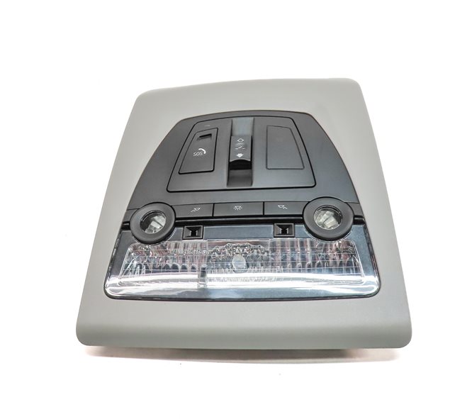 Thumbnail 2: 2014 BMW X3 (F25) FRONT INTERIOR DOME MAP READING LIGHT LAMP w/ SWITCHES (Gray)