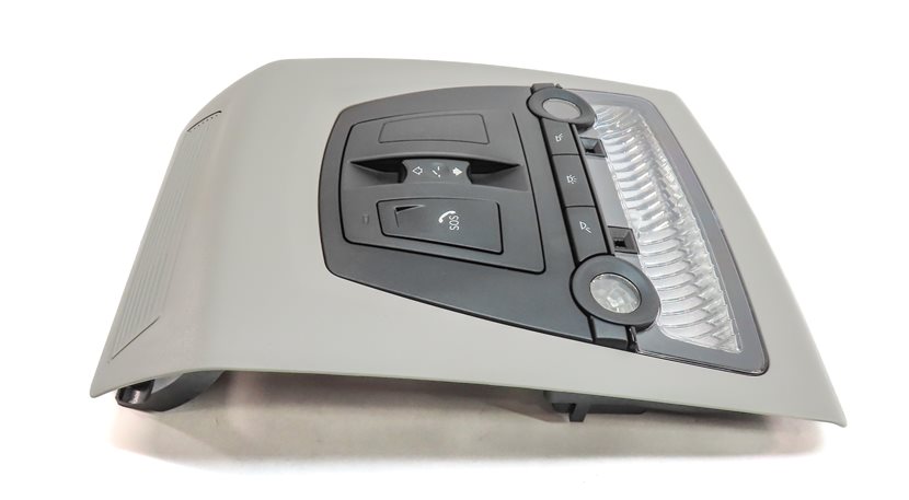 Thumbnail 3: 2014 BMW X3 (F25) FRONT INTERIOR DOME MAP READING LIGHT LAMP w/ SWITCHES (Gray)